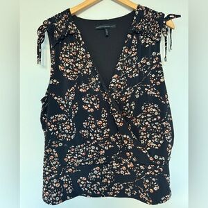 White House Black Market Sleeveless Wrap Blouse